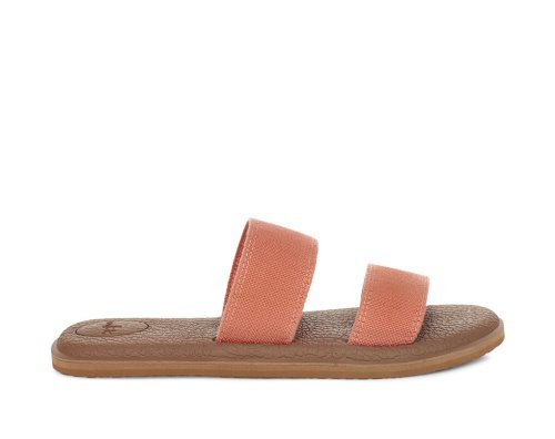 Sanuk Womens Yoga Gora Coral Sandals | DYTOUC039